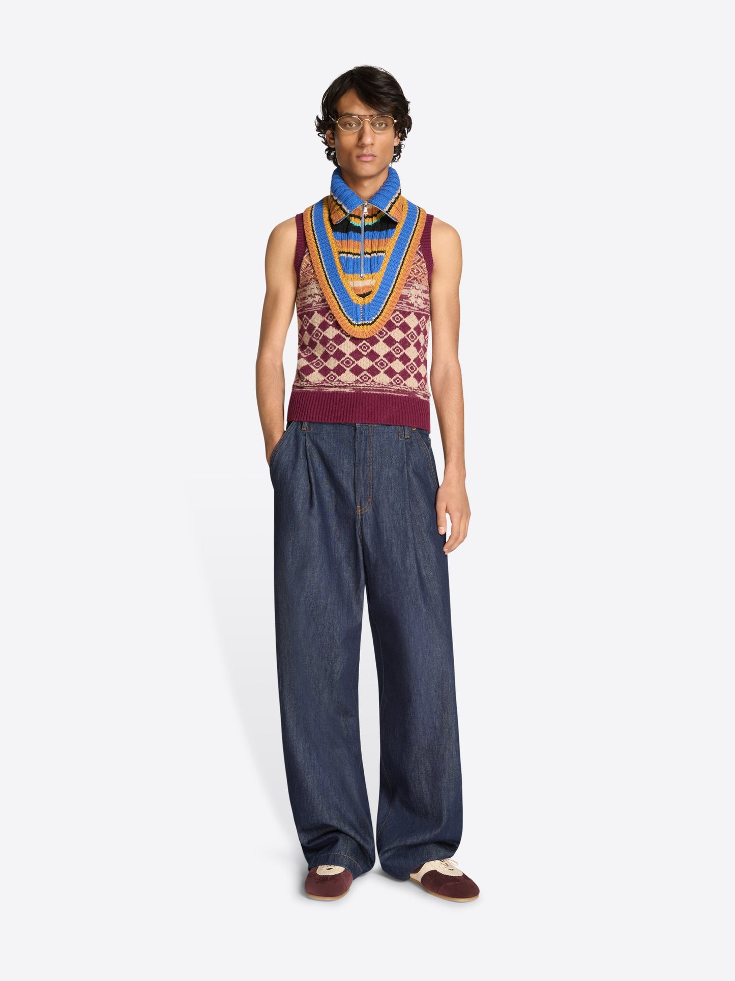 Wool Zip Collar