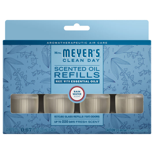 Mrs. Meyer's Rain Water 4-Pack Plug-In Scented Oil Refills