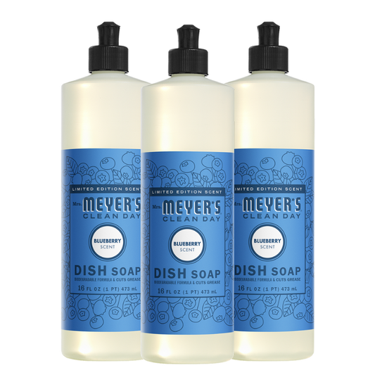 Mrs. Meyer's Blueberry 3-Count Liquid Dish Soap Bundle
