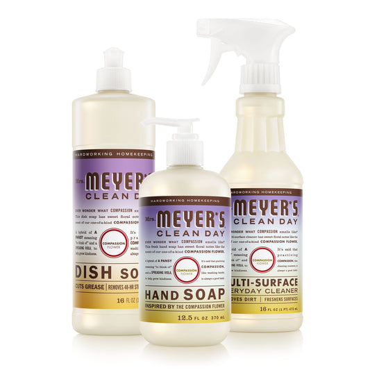 Mrs. Meyer's Compassion Flower Essential Kitchen Cleaning Set