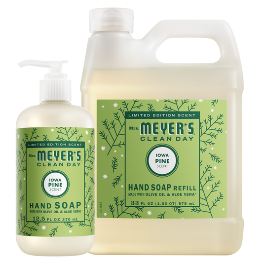 Mrs. Meyer's Iowa Pine Liquid Hand Soap and Refill Set