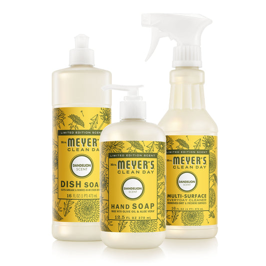 Mrs. Meyer's Dandelion Essential Kitchen Cleaning Set
