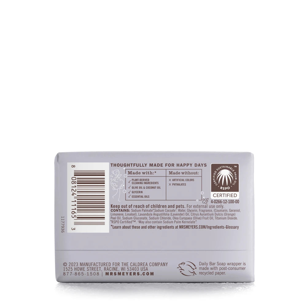 Mrs. Meyer's Lavender Everyday Bar Soap