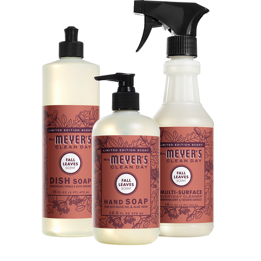 Mrs. Meyer's Fall Leaves Essential Kitchen Cleaning Set