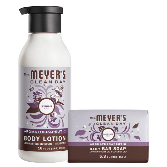 Mrs. Meyer's Lavender Bar Soap and Body Lotion Care Set