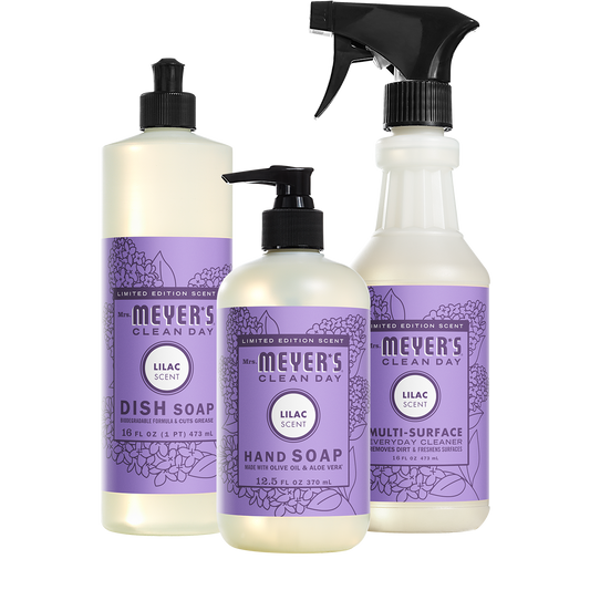 Mrs. Meyer's Lilac Essential Kitchen Cleaning Set