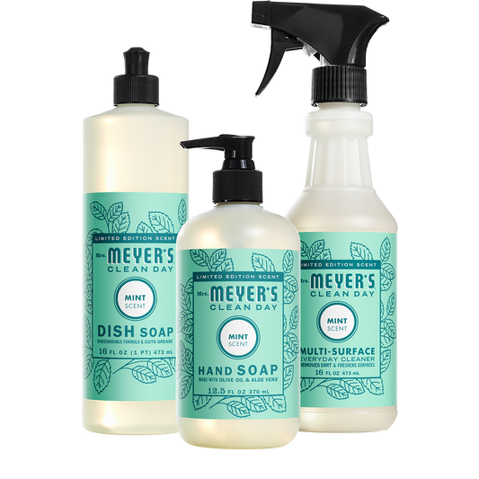 Mrs. Meyer's Mint Essential Kitchen Cleaning Set