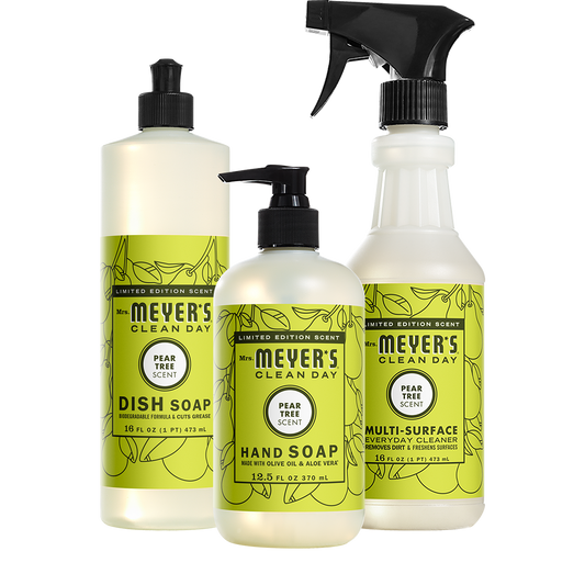 Mrs. Meyer's Pear Tree Essential Kitchen Cleaning Set
