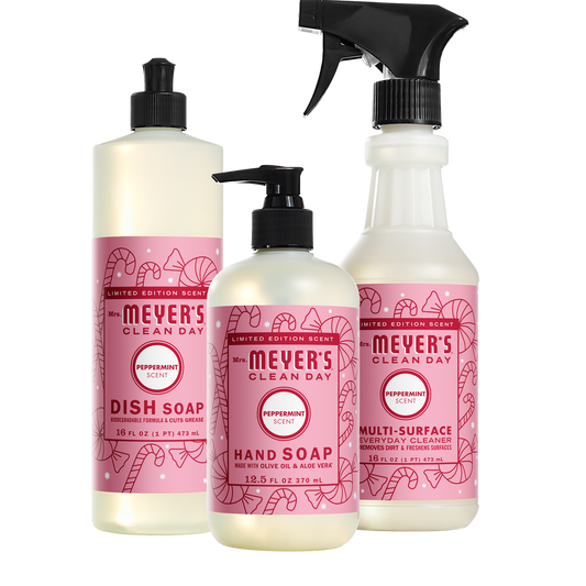 Mrs. Meyer's Peppermint Essential Kitchen Cleaning Set