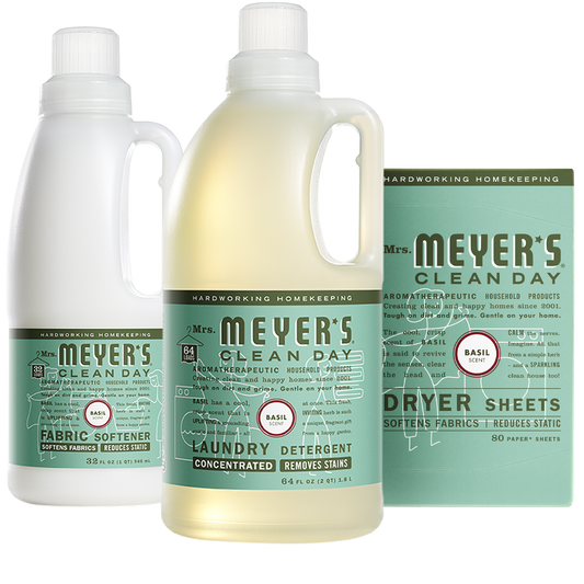 Mrs. Meyer's Basil Laundry Care Set