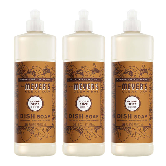 Mrs. Meyer's Acorn Spice 3-Count Liquid Dish Soap Bundle