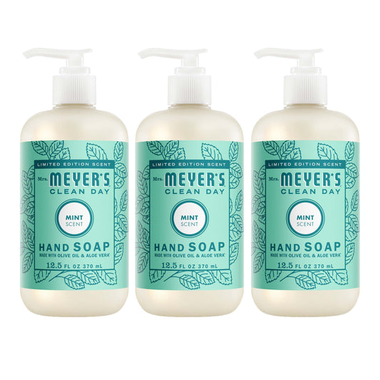 Mrs. Meyer's Mint 3-Count Liquid Hand Soap Bundle